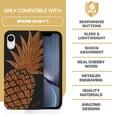 thumbnail image 7 of Wood phone case for iPhone XR compatible protective cell phone cover shockproof slim fit laser engraved Pineapple design Black wood case for Men & Women by CaseYard, 7 of 7