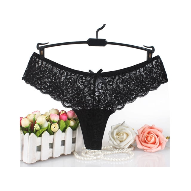 VISgogo Mujeres Intimates G-string, Tanga de encaje ultrafino, Bragas sexy transparentes Ropa interior VISgogo moda