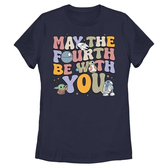 Womens Star Wars: The Mandalorian Retro Fourth Text T Shirt