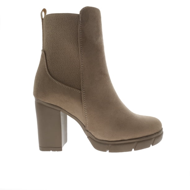 Botín color taupe textura suave 24.0 Dorothy Gaynor Botín color taupe textura suave 24.0