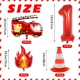 thumbnail image 2 of 1Set Fire Truck Balloons Set Red 32Inch Number Balloon Flame Balloons For Baby Shower Firefighter Birthday Party Decoration, 2 of 4