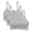 Grey, variant on Women's String Bralette Pack, 3-Pack, Cotton Sports Bralette Bras for Women, Solid or Assorted Wireless Bras (Black, M)