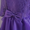 thumbnail image 6 of Wavsuf Flower Girls Dress Nets Bow Purple Princess Dress Size 5-6 Years, 6 of 9