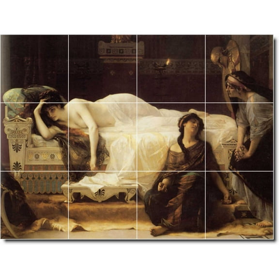 Ceramic Tile Mural-Alexandre Cabanel Women Painting 25. 17" w x 12.75" h using (12) 4.25 x 4.25 ceramic tiles