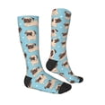 thumbnail image 4 of Lsque Funny Cartoon Pugs Printed Crew Socks Men's Women's LightWeight Thin Casual Calf Socks ,Knee High Socks,Cotton Socks, 4 of 9