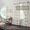 thumbnail image 2 of VHC Brands Plaid Curtain Panel, Wheat, 84x40, Set of 2, 2 of 6