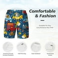 thumbnail image 4 of Kdxio Vehicles Cartoon With Funny Drivers Print Men'S Swim Trunks With Compression Liner 7 Inch Inseam Quick Dry Swim Shorts, 4 of 7