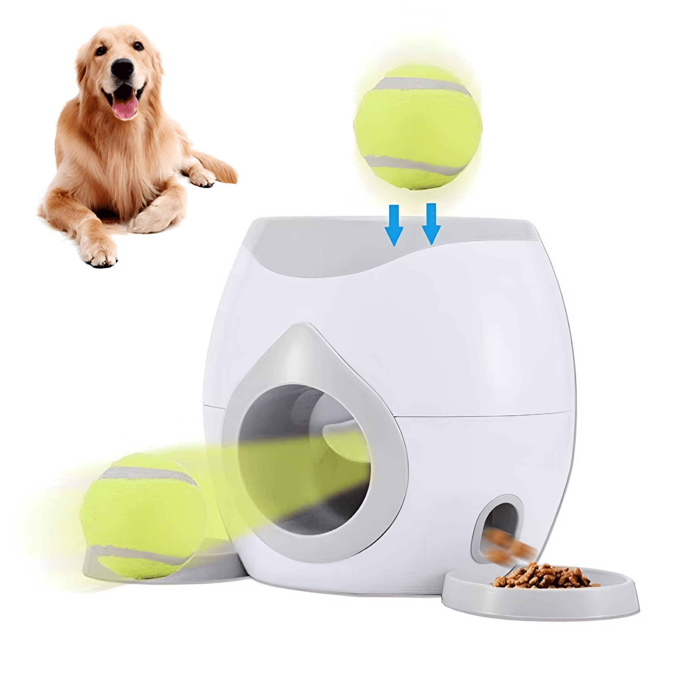 BESTSKY 2026 New Automatic Ball Launcher Pet Tennis Ball Launcher Toy Automatic Pet Feeder Launcher Dog Interactive Throwing Ball Machine