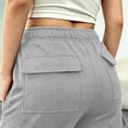 thumbnail image 4 of EnJoCho Girls Cargo Jogger Sweatpants Elastic High Waist Wide Leg Soft Cotton Loose Stretch Multi Pocket Trousers For Kids Outdoor Sports School Active Casual Wear, 4 of 9