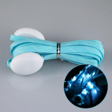 

1 Pair LED Light Shoelaces Luminous Flashing Glowing Shoestrings with 3 Light Modes for Night Sports