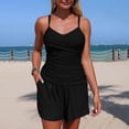 thumbnail image 1 of Traje de baño tankini para mujer, de color liso, a juego, con bolsillo, bañador deportivo tipo tanga, traje de baño dividido, traje de baño de dos piezas para mujer, trajes de baño tankini para mujer,, 1 of 8