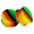 thumbnail image 1 of Rasta Tye Dye Silicone Ear Plugs, 1 of 2