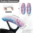 thumbnail image 6 of HELLHERO Marbling Print Office Chair Cover with Armrest Covers, Easy to Clean Gaming Chair Seat Covers, Office Computer Chairs Protector with Elastic Band, Pink, 6 of 6