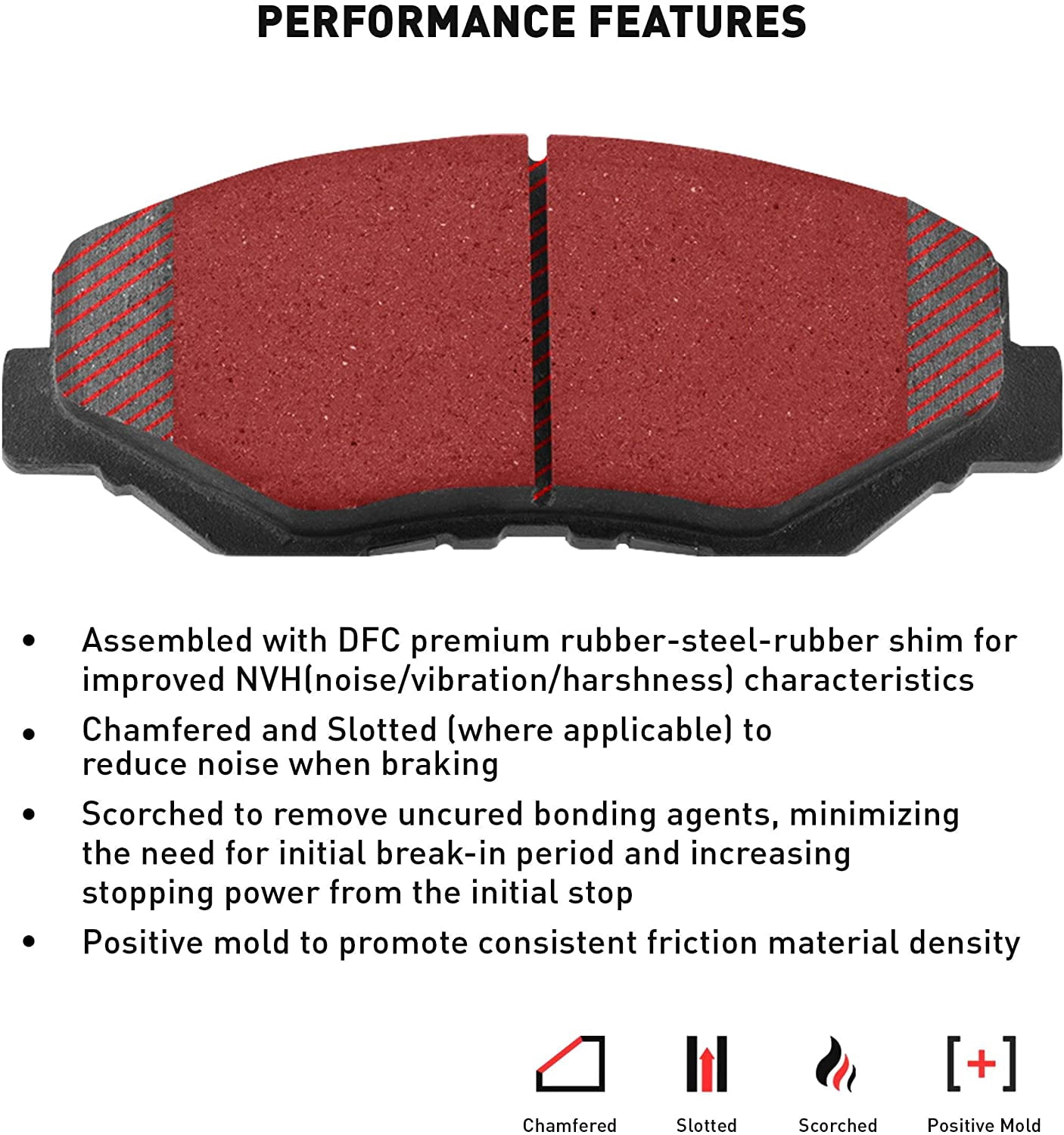 Dynamic Friction Company 1311-1069-01 DFC 3000 Semi-Metallic Brake Pads and Hardware Kit