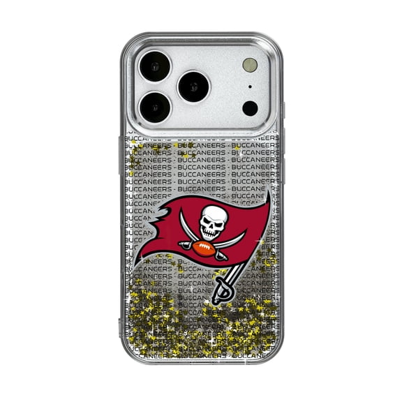 Tampa Bay Buccaneers iPhone Text Backdrop Design Glitter Case