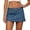 Blue, variant on Womens Denim Skirt Stretchy Low Waist Polka Dots Print Short Skirts Side Split Casual Mini Jean Skirt with Pockets