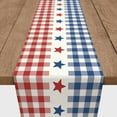 thumbnail image 3 of Creative Products Buffalo Check Stars 16x90 Cotton Twill Table Runner, 3 of 3