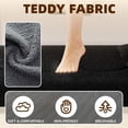 thumbnail image 5 of Lyzwn 78" Full Size Floor Sofa, Folding Queen Sleeper Couch, Loveseat Sofa, Teddy Fabric Foam-Filled Sleeper Couch Bed, Fold Mattress Bed for Living Room, Guest Use, Office, Apartment, Black, 5 of 9