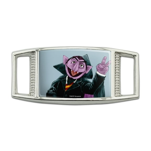 Sesame Street Vintage Count Von Count Rectangular Shoe Shoelace Shoe Lace Tag Runner Gym Charm Decoration