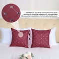 thumbnail image 2 of Unique Bargains 2 Pack Geometric Decorative Throw Pillow Covers 18" x18" Red, 2 of 8