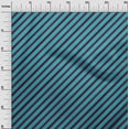 thumbnail image 2 of oneOone Tissu Polyester Lycra Bleu Turquoise Rayures Projets de Couture Tissu Imprimé au Mètre 56 Pouces de Large, 2 of 4