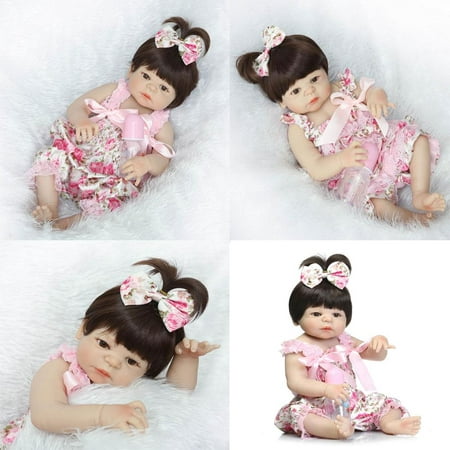 Ktaxon Reborn Baby Doll Soft Silicone vinyl 22inch Lovely Lifelike Cute Baby Boy Girl Toy Pink cute
