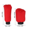 thumbnail image 4 of Unique Bargains 2pcs Car Handbrake Cover Gear Shift Knob Cover Universal Car Shifter Protector Interior Decoration Red, 4 of 7