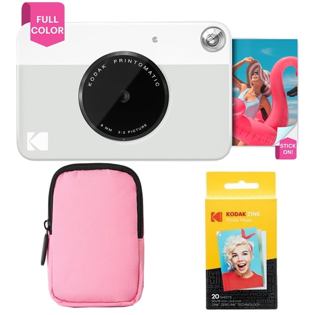 Cámara de impresión instantánea KODAK Printomatic Starter Bundle, gris