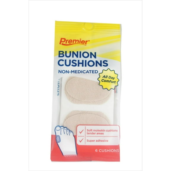 Premier Bunion Cushions, Eases Pain - 6 Ea