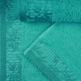 thumbnail image 4 of BNM Cotton Floral Border Hand Towel Set of 4, Turquoise, 4 of 7