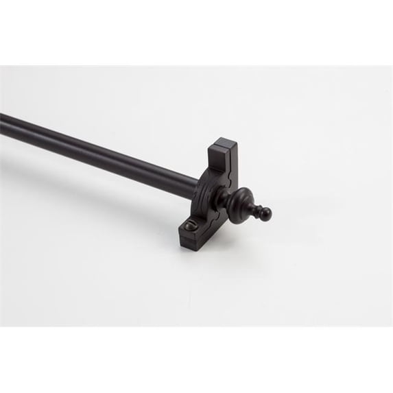 Zoroufy 01267-03220 28.5 in. Sovereign Tubular Stair Rod Set with Decorative Brackets Urn Finials in Oil-Rubbed Bronze