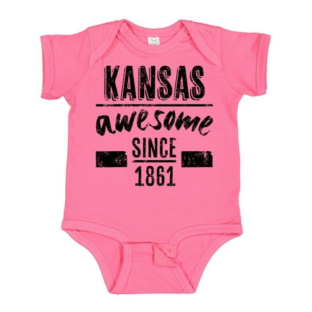 

Inktastic Kansas Awesome Since 1861 Gift Baby Boy or Baby Girl Bodysuit