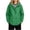 Green, variant on Women Plus Size Long Hooded Trench Jacket, Solid Color Waterproof Packable Windbreaker with Drawstring Waist & Pockets, Lightweight Breathable Outerwear for Hiking Travel Daily Outdoor