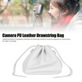 thumbnail image 4 of <p>Pu Leather Drawstring Pouch Bag Camera PU Leather Drawstring Pouch Bag Waterproof Portable PU Leather Camera Bag Case With Shoulder Strap</p>, 4 of 7