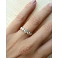 thumbnail image 4 of 1.50Ct Round Cut Simulated Diamond Women Ring 14k Yellow Gold Plated 5 Stone Bezel-Set Engagement Ring Silver, 4 of 4