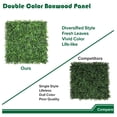 thumbnail image 6 of Grass Wall Panel 20'x20', 18Packs Artificial Greenery Wall Backdrop Faux Fence Privacy Screen Fake Hedge Topiary Boxwood Décor for Indoor Outdoor, Milan, 6 of 8