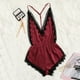 thumbnail image 2 of Gibobby Conjunto de lencería de encaje Sexy sin Lencería de Encaje para Mujer Anillo de Pijama Sexy Sexy Lencería Íntimos de una Pieza Plus Size Mujeres lencería(Rojo, M), 2 of 5