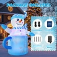 thumbnail image 3 of Aship 6FT Christmas Inflatable Snowman in Mug, Adorable Blue Snowman Blow Up Awaiting the Snow, Christmas Inflatables Outdoor Decorations with Built-in LEDs Disco Lights for for Garden Lawn Outdoor, 3 of 10