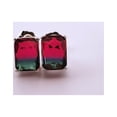 thumbnail image 5 of 2.6ct Emerald Watermelon Tourmaline Sterling Silver Earrings 86MRDTE, 5 of 5