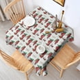 thumbnail image 2 of Red Christmas Farm and Truck Pattern Square Tablecloth,Waterproof Square Table Cover,Wipeable Spillproof Washable Table Cover for Home Kitchen Party Decor 60"x60"(152x152cm), 2 of 6