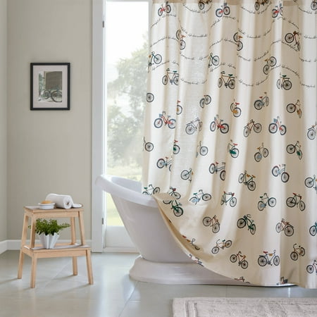 Home Essence Hudson Cotton Printed Shower Curtain Com Home Essence Hudson Cotton Printed Shower Curtain