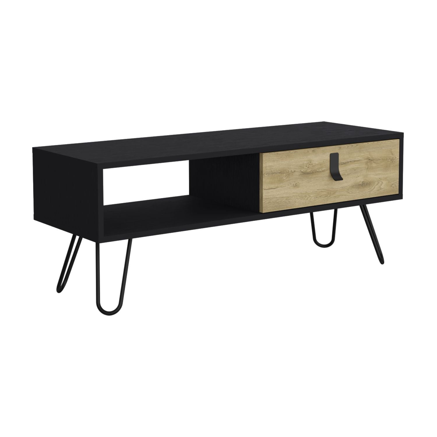 Asteroutdoor Coffee Table with Hairpin Legs and Storage Drawer