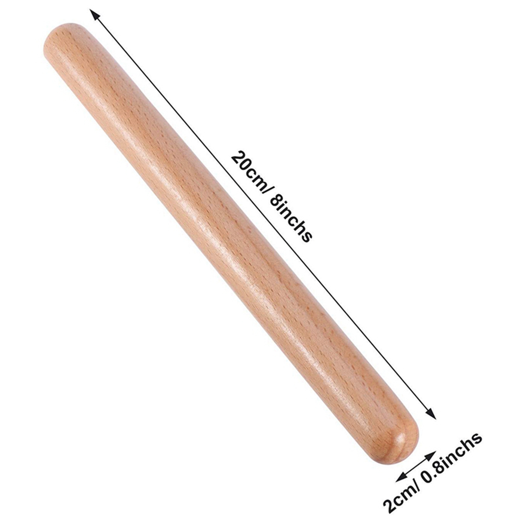 40 Pairs Classical Wood Claves Musical Percussion Instrument Natural Hardwood Rhythm Sticks Musical Toy Gift