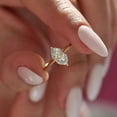 thumbnail image 2 of Women's Engagement Ring 2Ct Heart Cut Diamond 14K Yellow Gold Plated Silver 925, 2 of 5