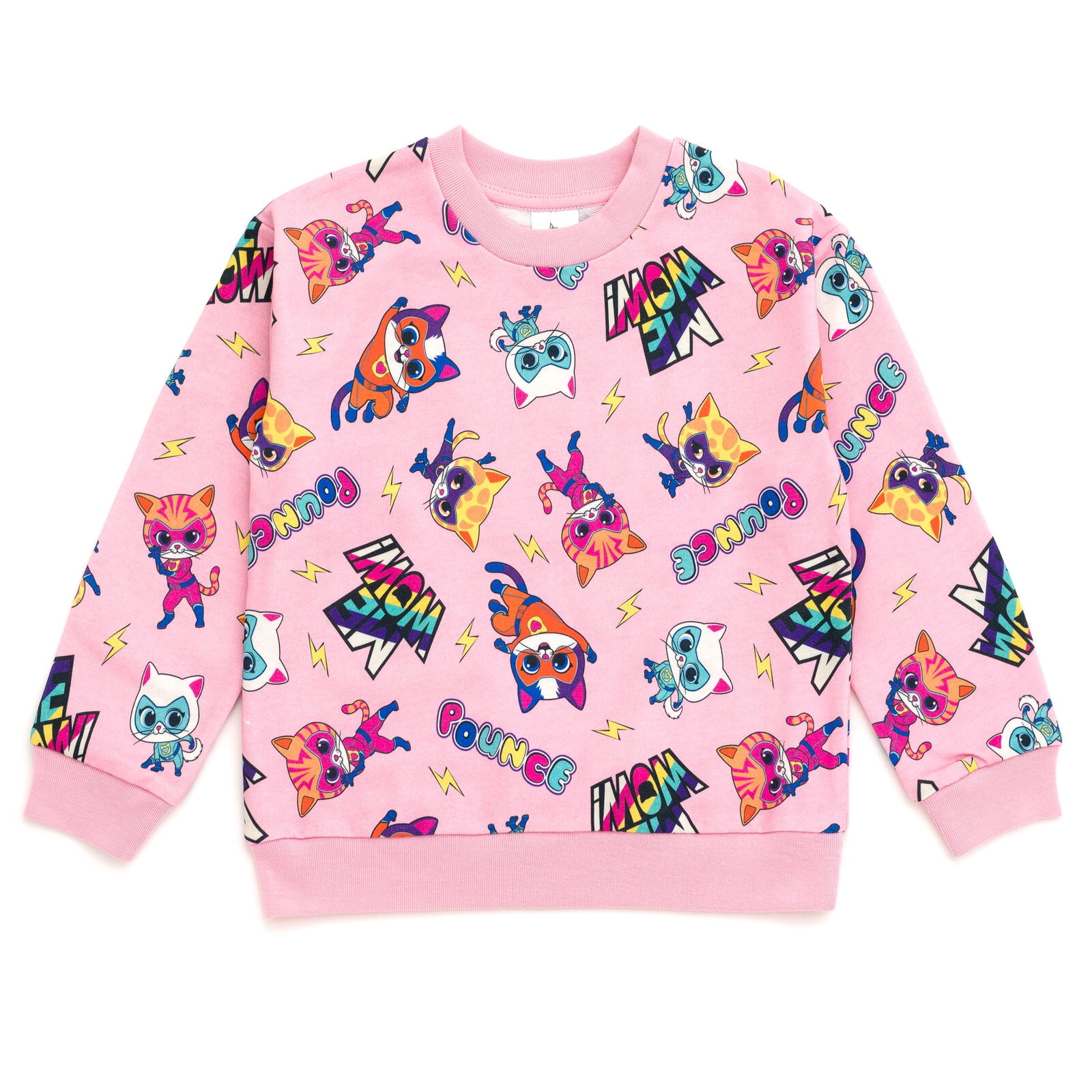 Disney Super Kitties Bitsy Ginny Sparks French Terry Pullover Sweatshirt and Shorts Outfit Set Toddler to Little Kid