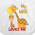 thumbnail image 4 of Inktastic My Mimi Loves Me Giraffe Boys or Girls Baby Bib, 4 of 4