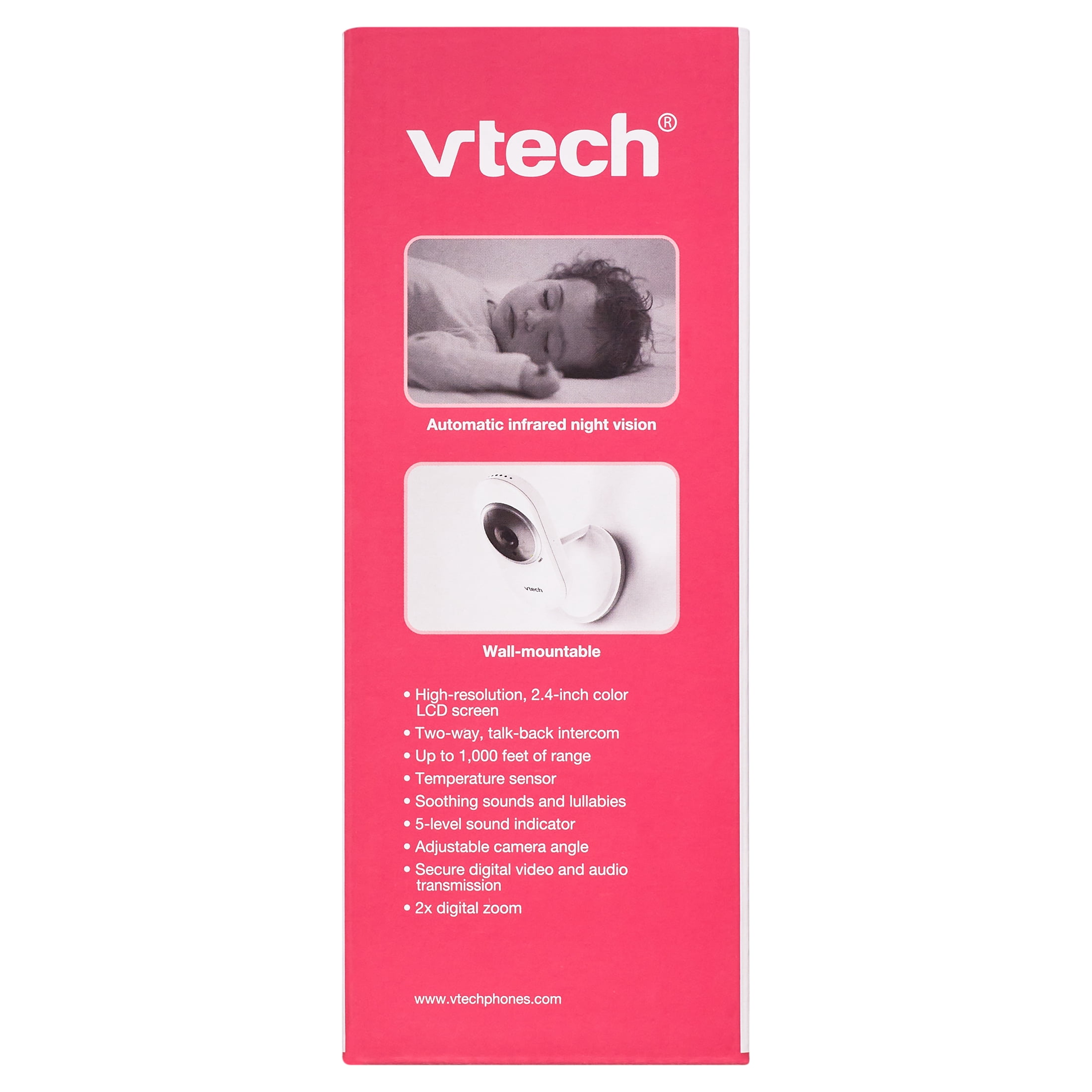 VTech VM320 2.4" Video Baby Monitor with Full-Color and Automatic Night Vision, White