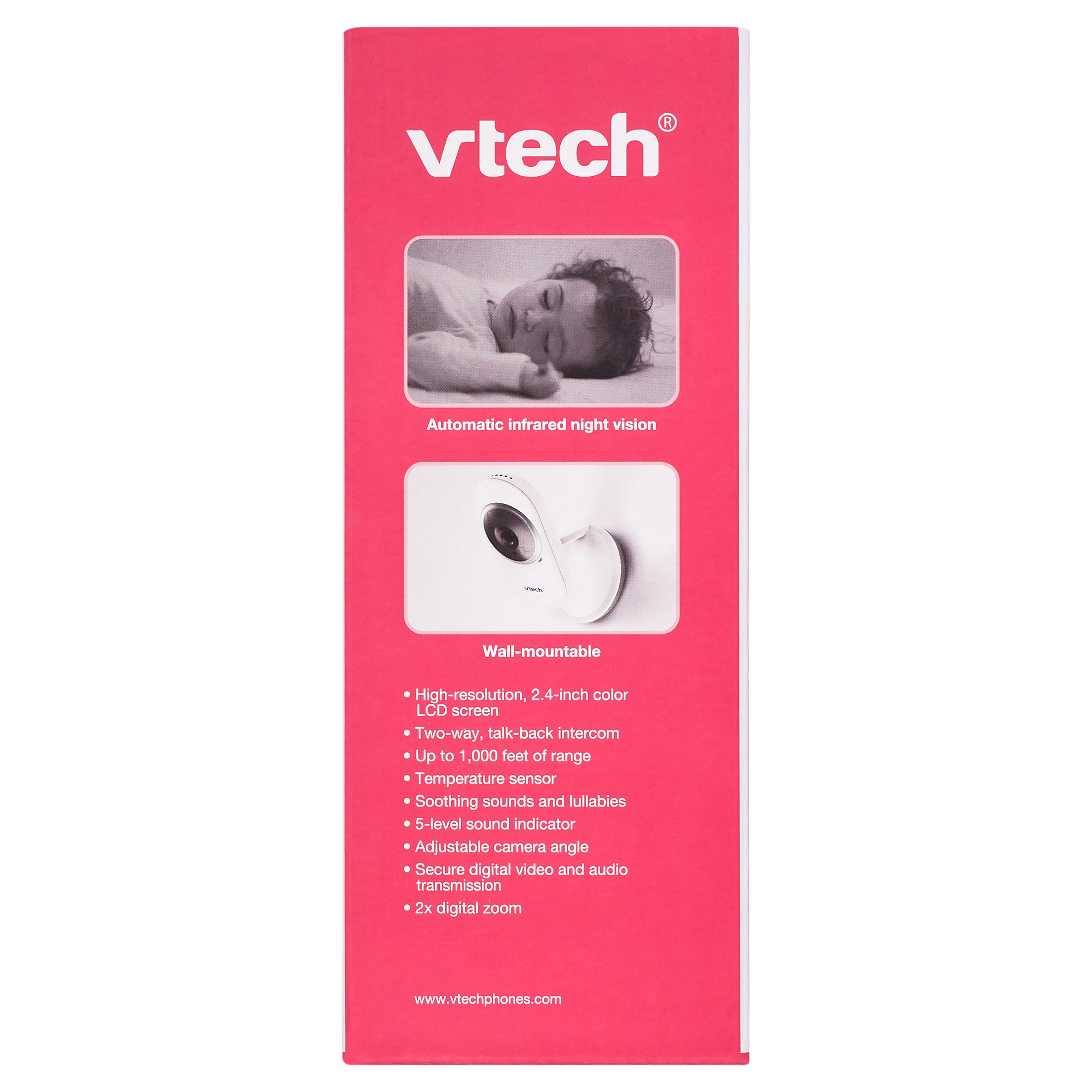 VTech VM320 2.4" Video Baby Monitor with Full-Color and Automatic Night Vision, White - image 3 of 8