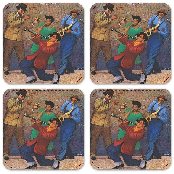 Vinyl Drink Coasters - Set of 4 - Blues