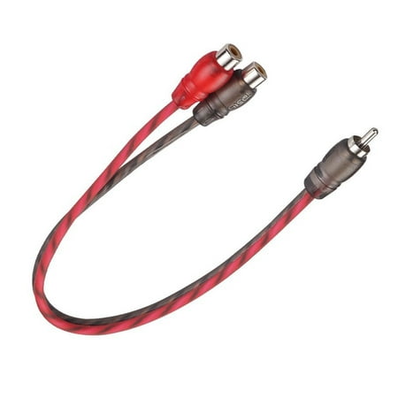 RCA1M2F DS18 RCA Splitter 1 Male to 2 Female Y Connector Car Home Audio